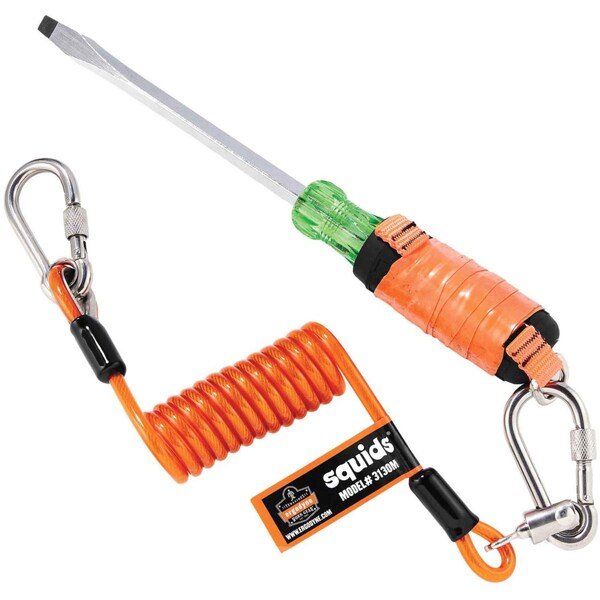 Standard Orange Coiled Cable Lanyard-5lb