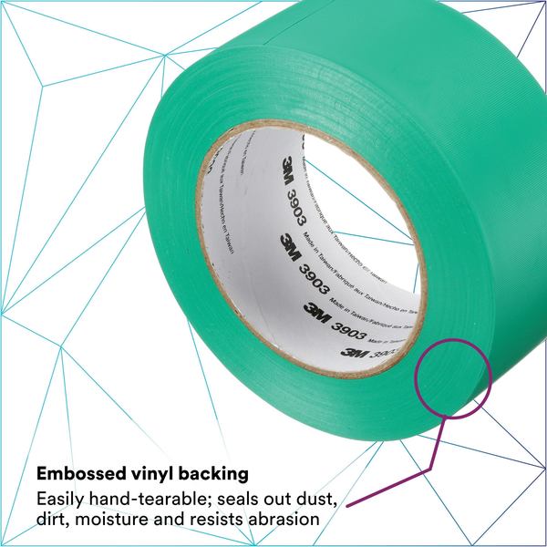 Duct Tape, 2 x 50 yd, 6.5 mil, Green, Vinyl