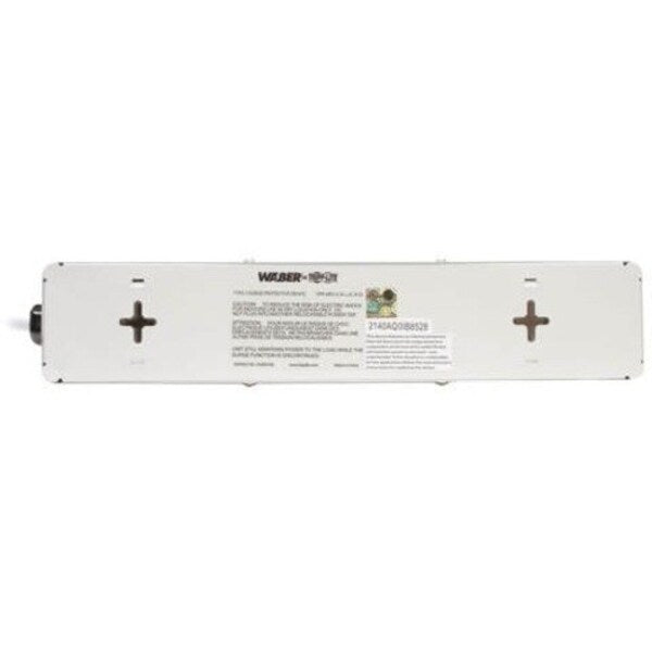 Surge Protector Strip, 6 Outlet, Gray