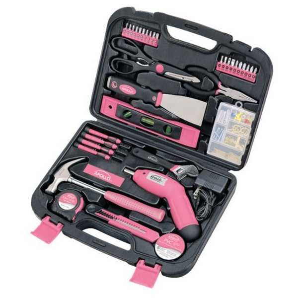 Household Tool Kit - Pink 135pcs