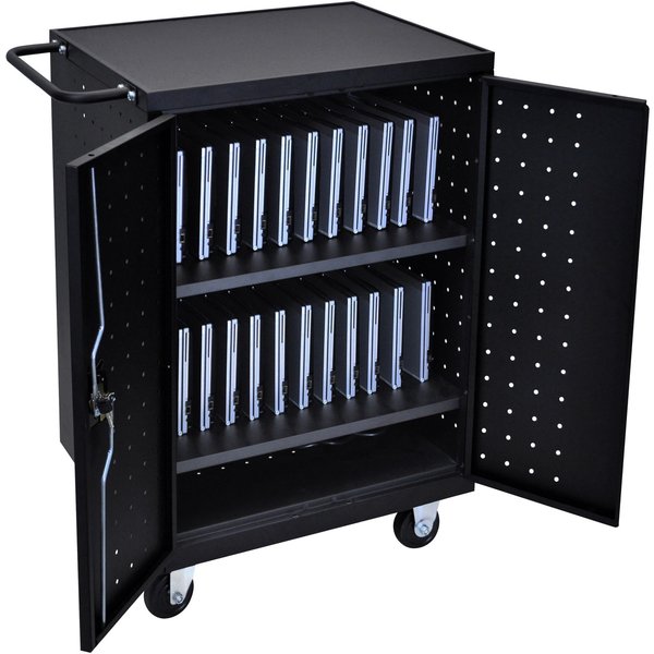 Charging Cart, Steel, Cap. 24, 31-1/8