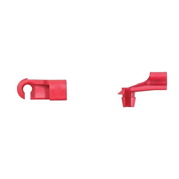 Red Nyln Door Rod Clps 5/32