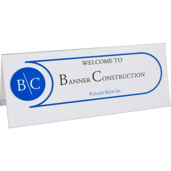 Name Tent Holder, Rigid, 4-1/4 x 11, PK25