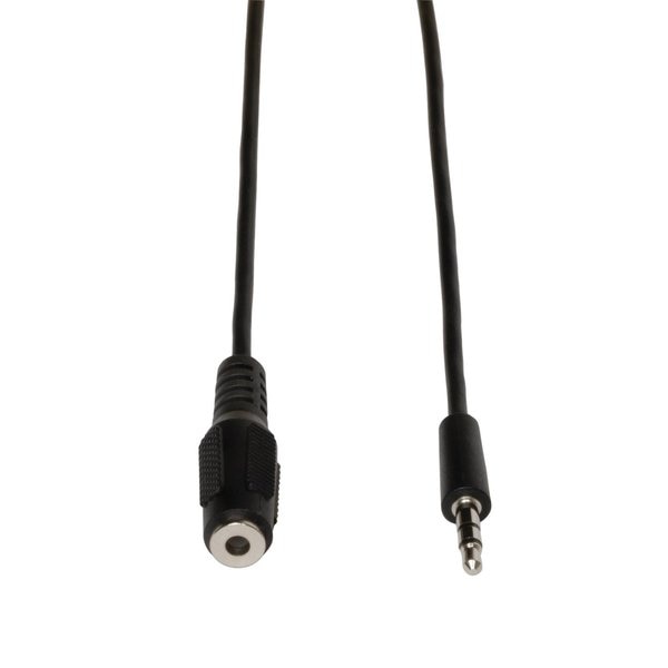 Audio Cable, Mini Stereo, 3.5mm, M/F, 6ft