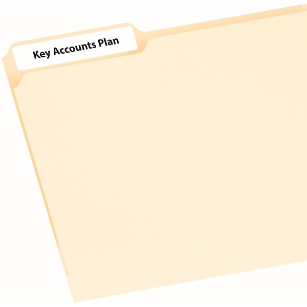 AveryÂ® EcoFriendly White File Folder Labels 45366, 2/3
