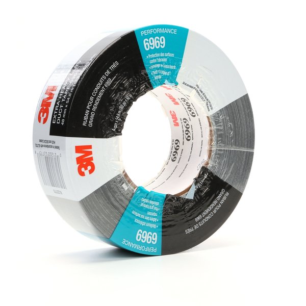 Duct Tape, 2 In x 60 yd, 10.5 mil, Black