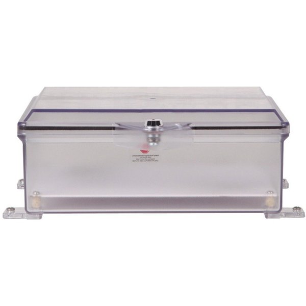 Surface Mount Clear Poly Enclosure w/Lock, 10-7/8