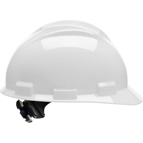 Front Brim Hard Hat, Type 1, Class E, Ratchet (4-Point), White