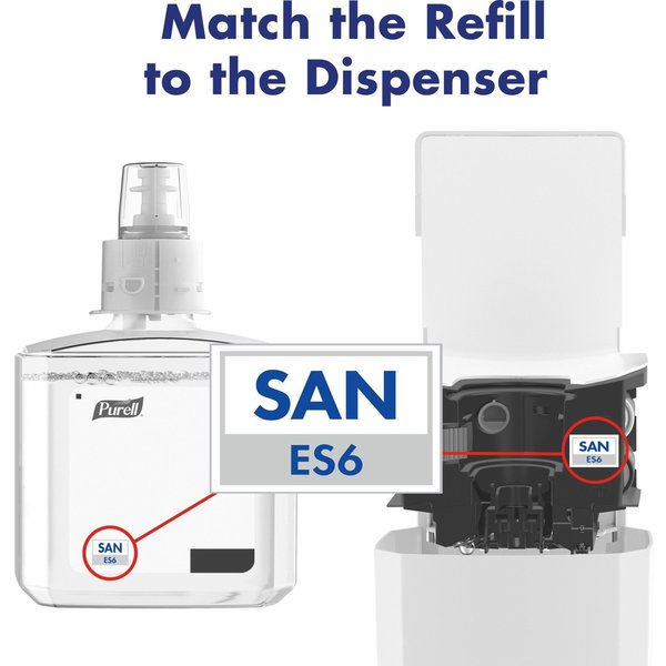 Hand Sanitizer, Foam, 1200mL Refill for ES6, Requires Dispenser, Dye-Free, Fruity Fragrance, 2 Pack