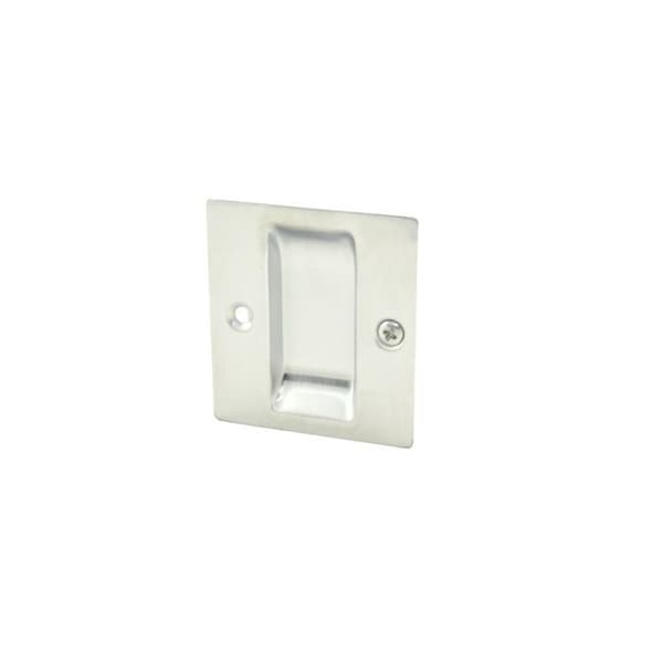Flush Cup Pocket Door Pull Satin Chrome
