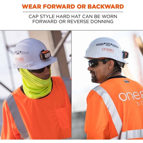 Orange Class C Hard Hat Cap Style Vented