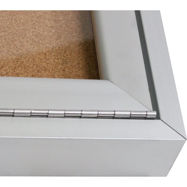 Enclosed Cork Bulletin Board 30x36 In., 1 Door