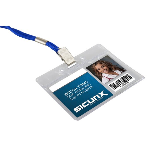 ID Badge Holder, Horizontal, PK50