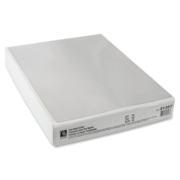 Report Cover, Vinyl, Clear, PK100