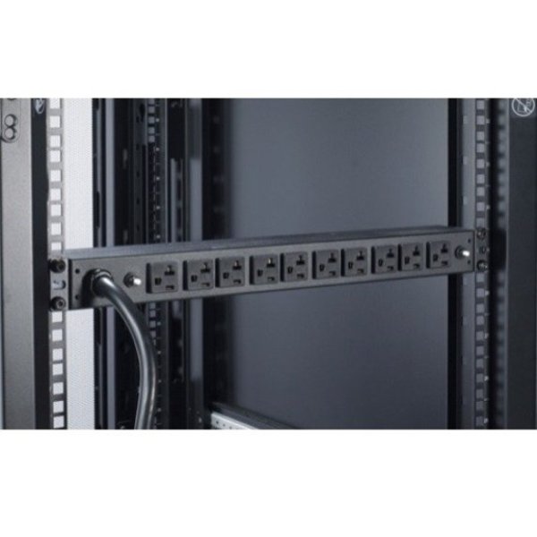 PDU, 20A, 10 Outlet, 12 ft, Black