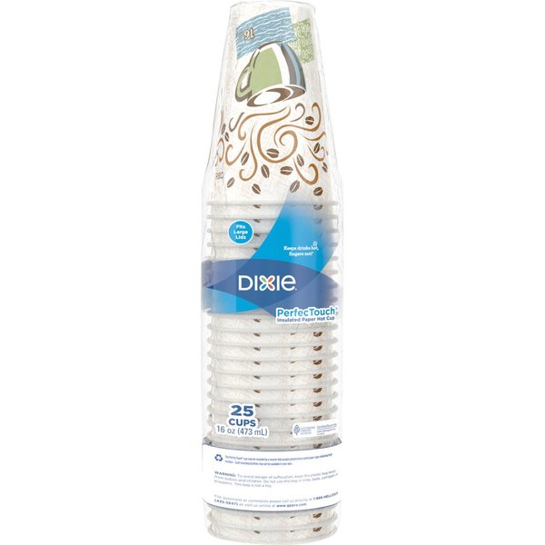 Disposable Hot cup 16 oz. White, Paper, Pk500