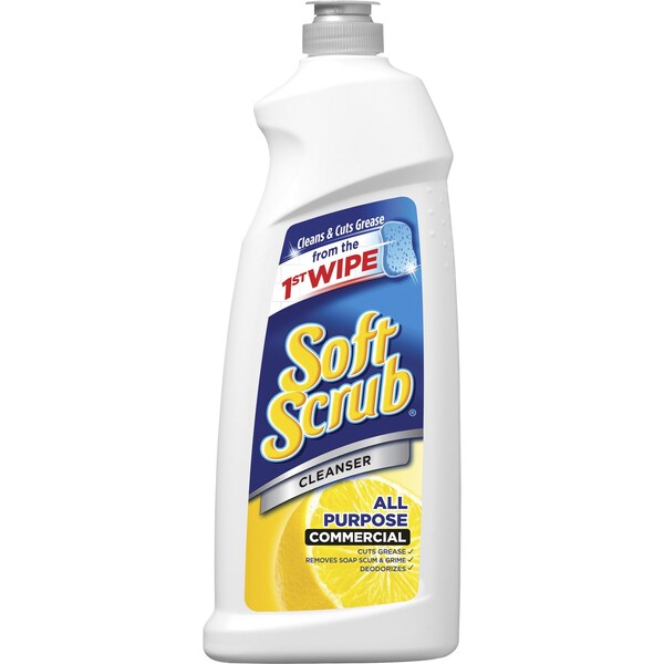 Bathroom Cleaner, Bottle, Lemon, White, PK6
