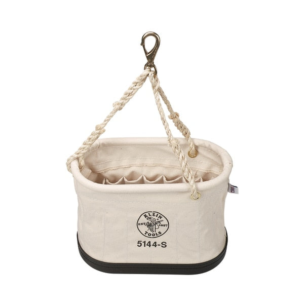 Oval Bucket, #6 Canvas, natural, 10