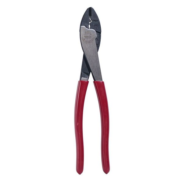 Crimper, Overall Length 9 3/4 in, Capacity 10 to 22 AWG, Red