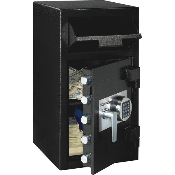 Depository Safe, with Programmable Electronic w/Time Delay 121 lb, 1.57 cu ft, Solid Steel