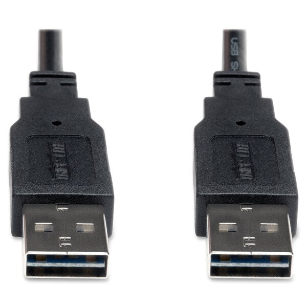 Reversible USB Cable, Black, 6 ft.