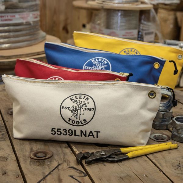 Canvas Bag with Zipper, Large Natural, No. 8 Canvas, Natural, 8