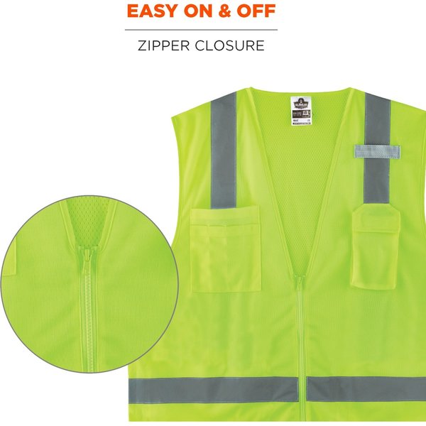 Economy Surveyors Vest, Lime, S/M
