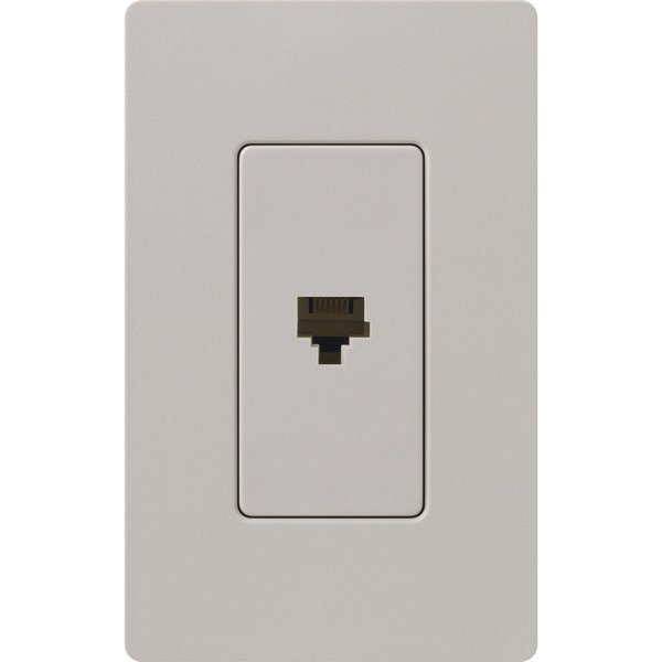 Telephone Jack, Single, Taupe