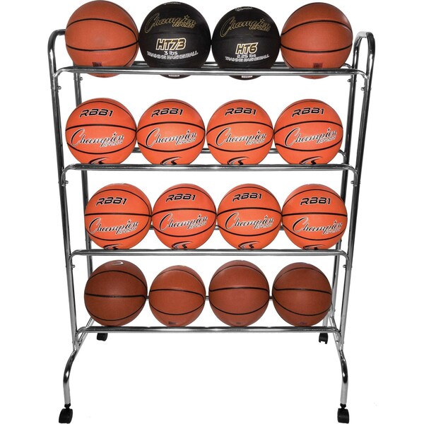 Basketball Cart, 4 tier, 16 ball capacity