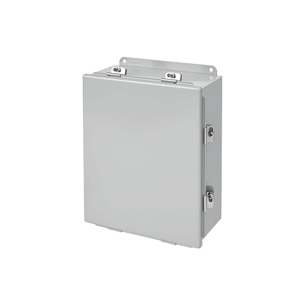 Continuous Hinge with Clamps, Type 4, 14.00x12.00x8.00, Gray, Mild Ste