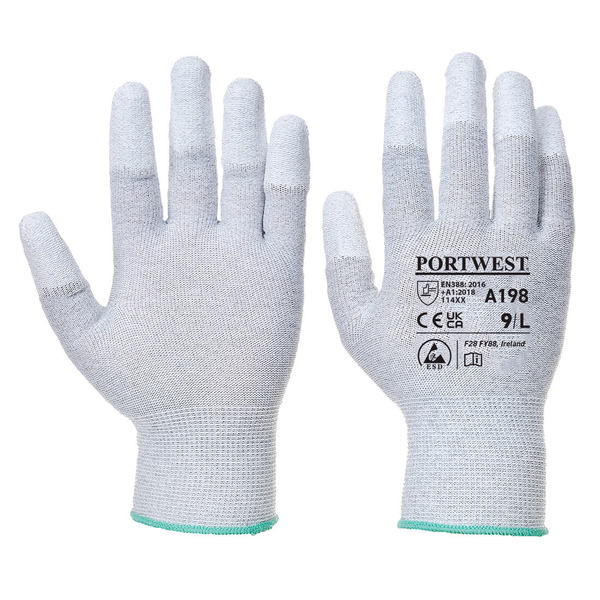 Antistatic PU Fingertip Glove, XXS