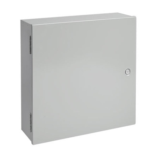 Medium Hinged-Cover Pull Box, Type 1, 30.00x24.00x12.62, Gray, Steel