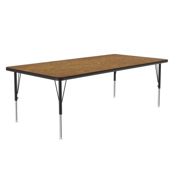 Rectangle Adjustable Height Activity Kids School Table, 36