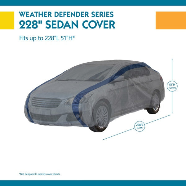 Silver Sedan Cover Weather Defender, 19Ft