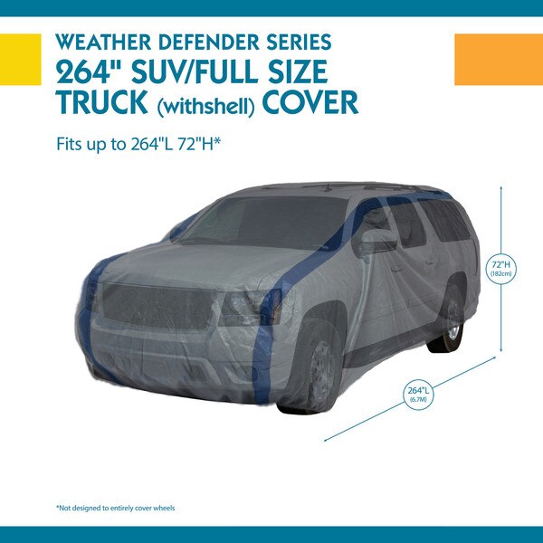 Grey SUV Or Full Size Trucks With Shell