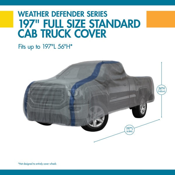 Weather Defender Grey Standard Cab Truck Cover
