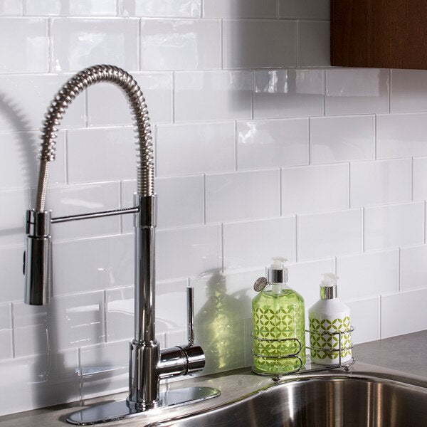 Glass Backsplash 3X6 Frost, PK 8