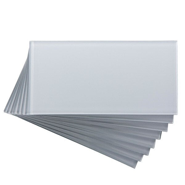 Glass Backsplash 3X6 Frost, PK 8