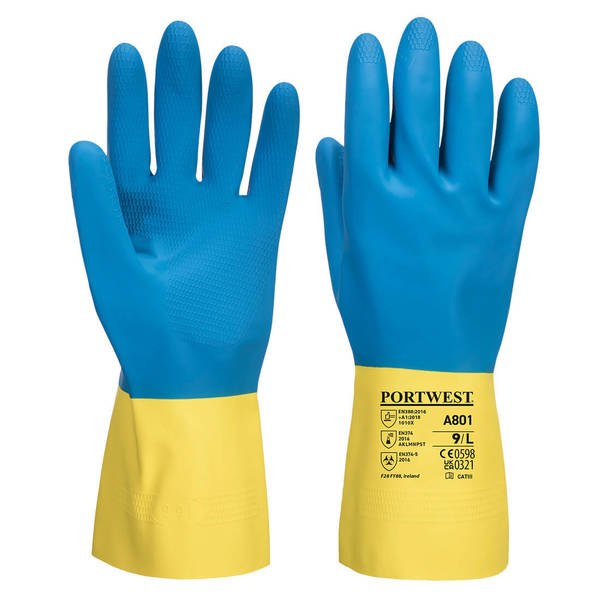 Double-Dipped Latex Gauntlet, XL