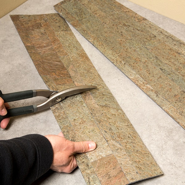 Peel and Stick Stone Backsplash, 6X24 Tr