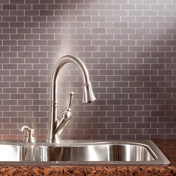 Metal Backsplash 12X4 Mini Subway, PK 3