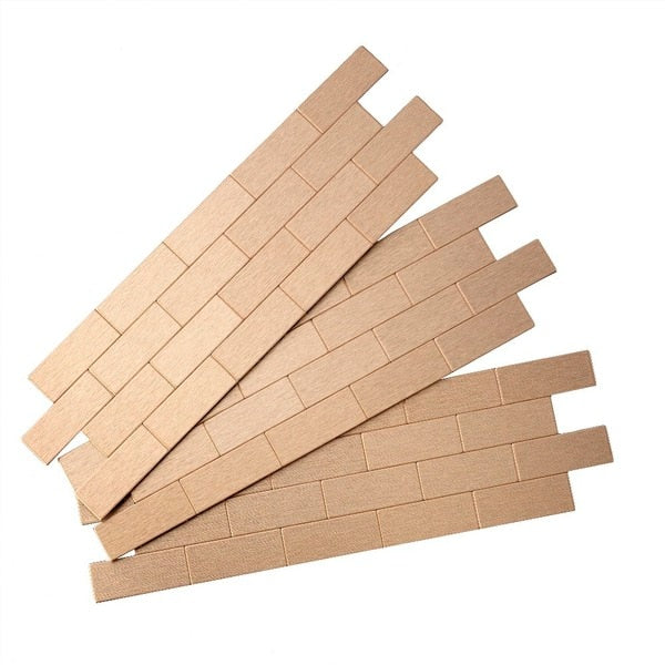 Metal Backsplash 2X2 Mini Subway Br, PK 3