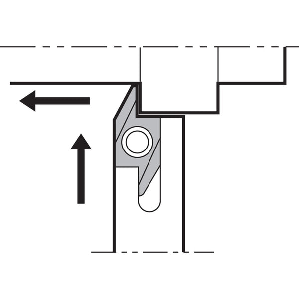 Turning Toolholder, AABSR 1212JX40F