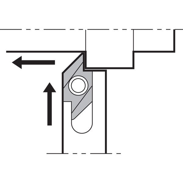 Turning Toolholder, AABWR 1616JX40F