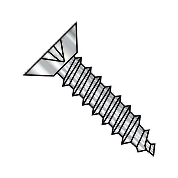 Self-Drilling Screw, #8-18 x 1/4 in, Plain 18-8 Stainless Steel Flat Head Phillips Drive, 5000 PK