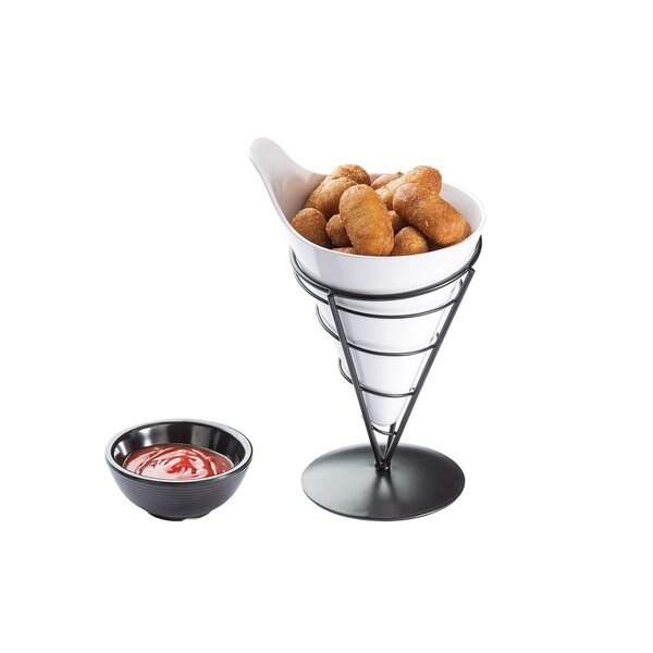 Vertigo Appetizer Cone, Blk, 5