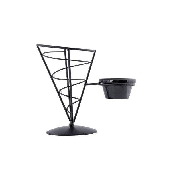 Vertigo App Cone, Blk W/3OZ Ramekin, 7
