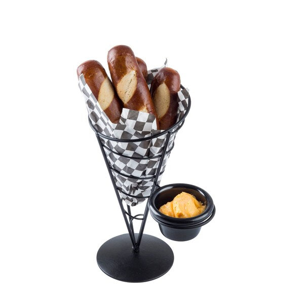 Vertigo App Cone, Blk W/3OZ Ramekin, 7
