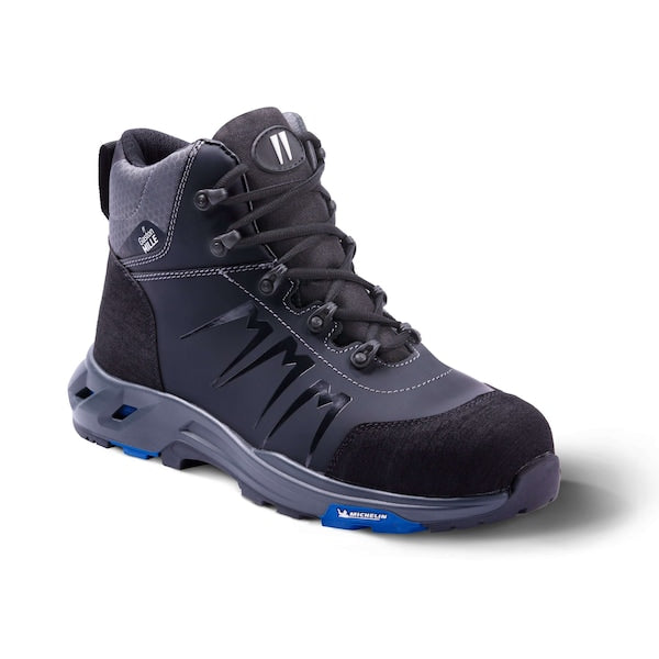 Top Addict Michelin Leather Work Boot, Black, Men's Size 13