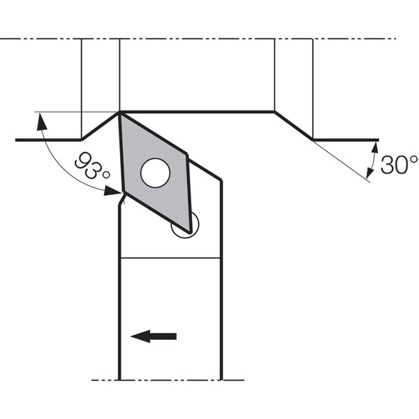 Turning Toolholder, ADJCR 103JXFF
